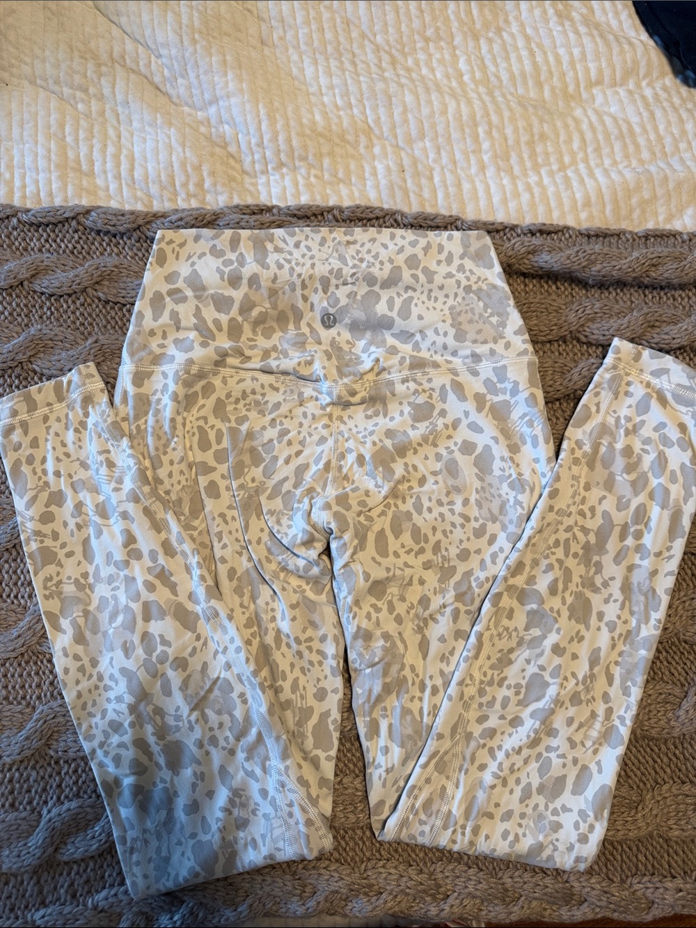 Women’s Lululemon Align High-Waist Leopard Print Leggings - Neutral Gray